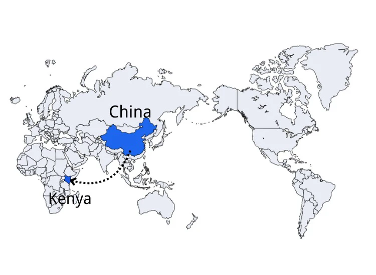 DDP Shipping from China to Kenya