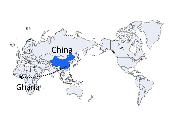 DDP Shipping from China to Ghana